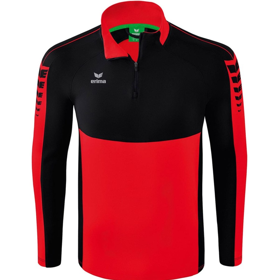 Herren Erima Sweatshirts | Erima Trainingstop Six Wings Rot-Schwarz