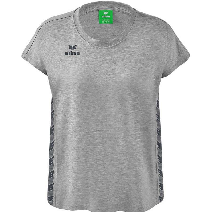 Damen Erima T-Shirts | Erima Damen T-Shirt Essential Team Grau