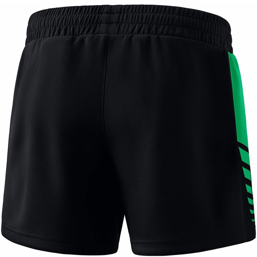 Damen Erima Shorts | Erima Damen Training Shorts Six Wings Schwarz-Grun