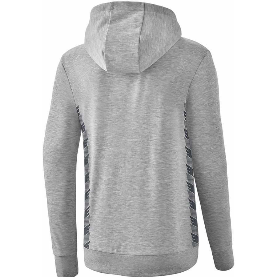 Damen Erima Hoddies | Erima Damen Kapuzensweat Essential Team Grau