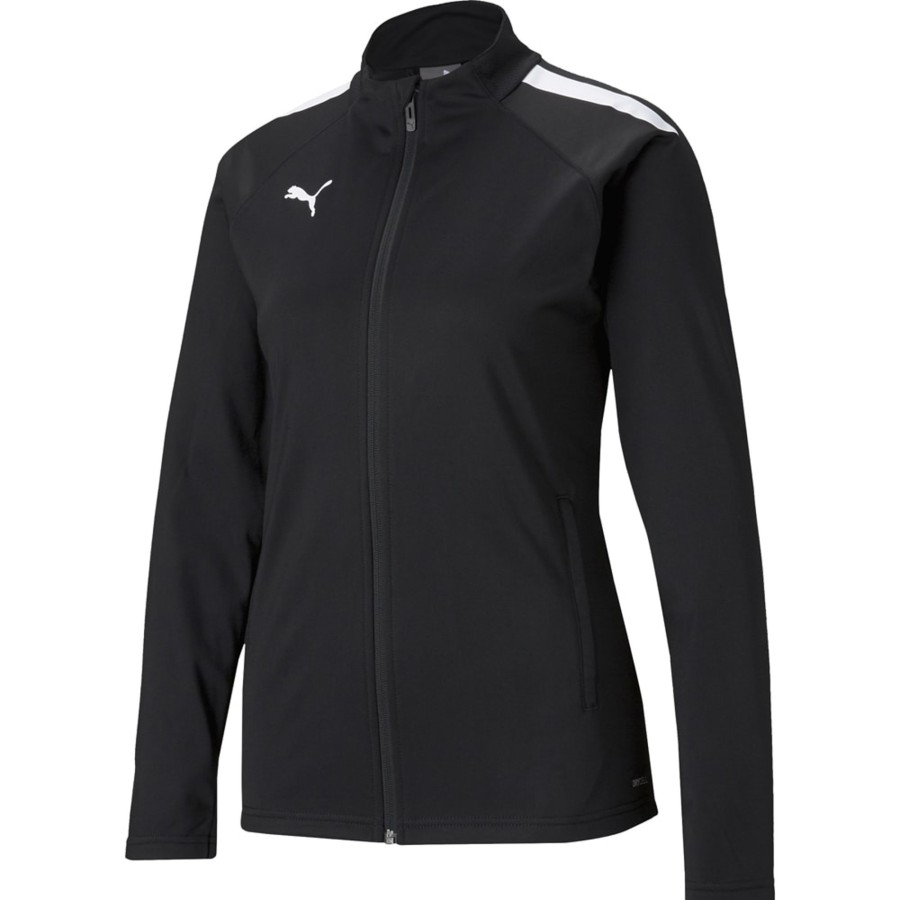 Damen Puma Jacken | Puma Damen Trainingsjacke Teamliga Schwarz-Weis