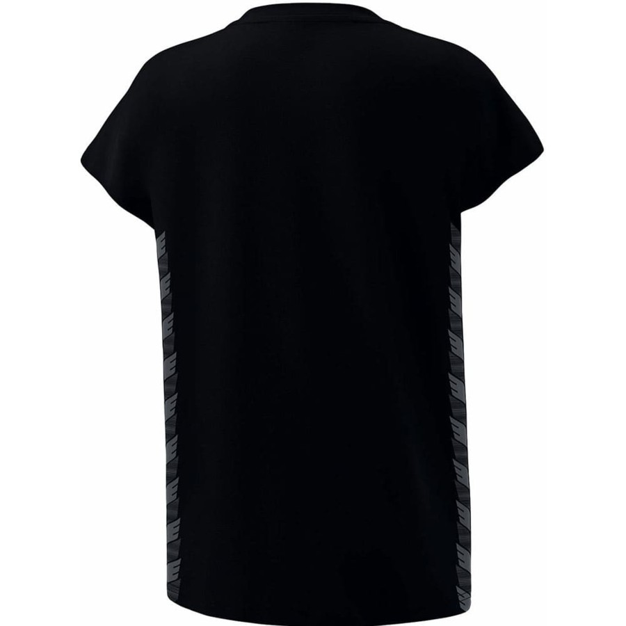 Damen Erima T-Shirts | Erima Damen T-Shirt Essential Team Schwarz-Grau