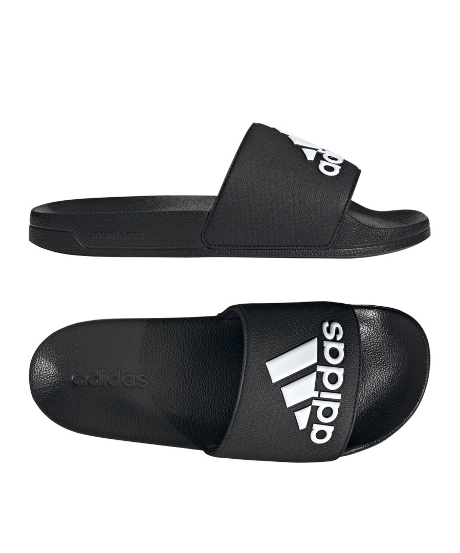 Sportschuhe Adidas | Adidas Cloudfoam Adilette Shower Schwarz Weiss