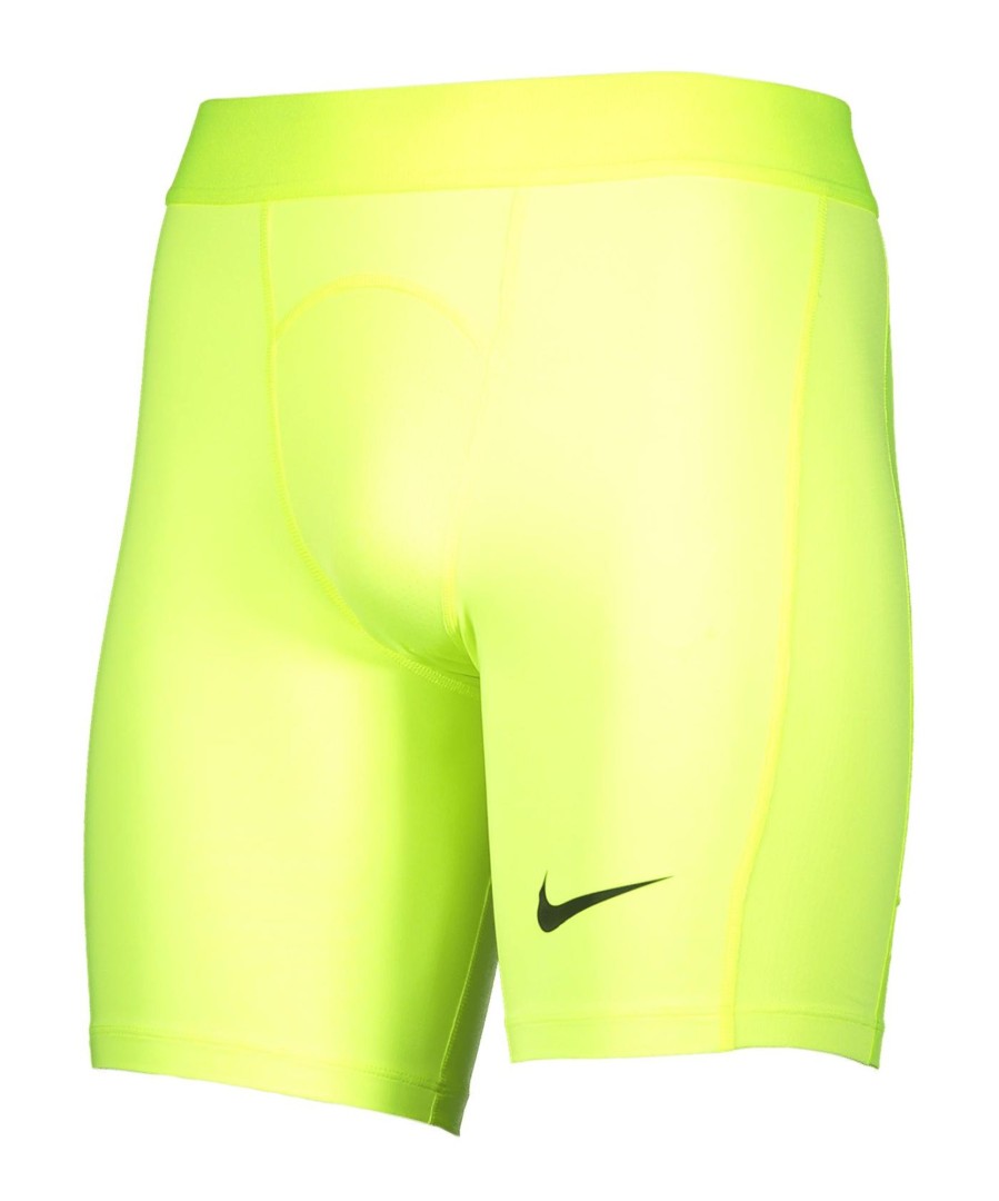 Herren Nike Tights | Nike Pro Strike Short Neongelb F702