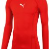 Herren Puma Baselayer | Puma Liga Baselayer Langarm Shirt Warm Puma Red