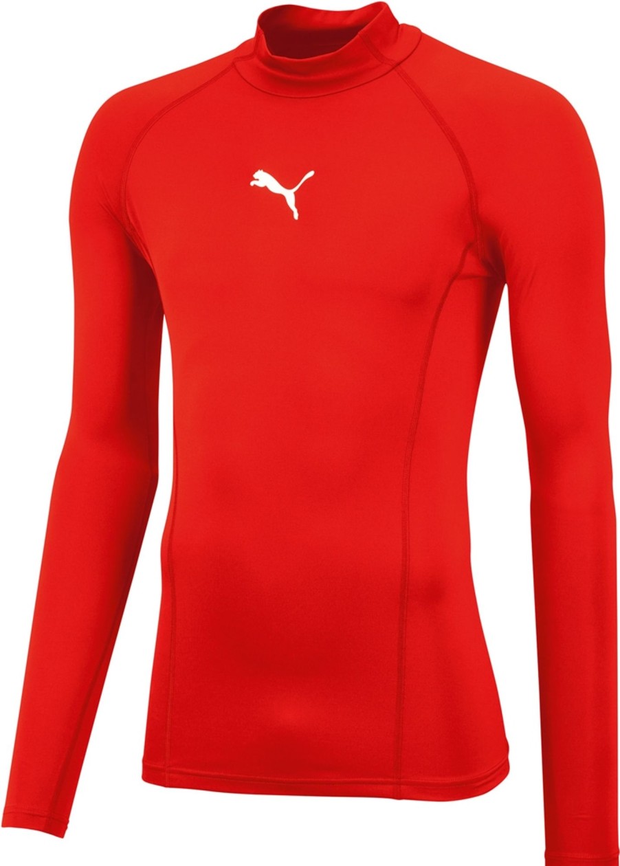 Herren Puma Baselayer | Puma Liga Baselayer Langarm Shirt Warm Puma Red