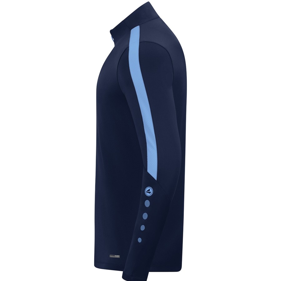 Herren Jako Sweatshirts | Jako Herren Ziptop Power Marine/Skyblue