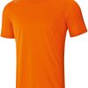 Herren Jako T-Shirts | Jako Run 2.0 T-Shirt Neonorange