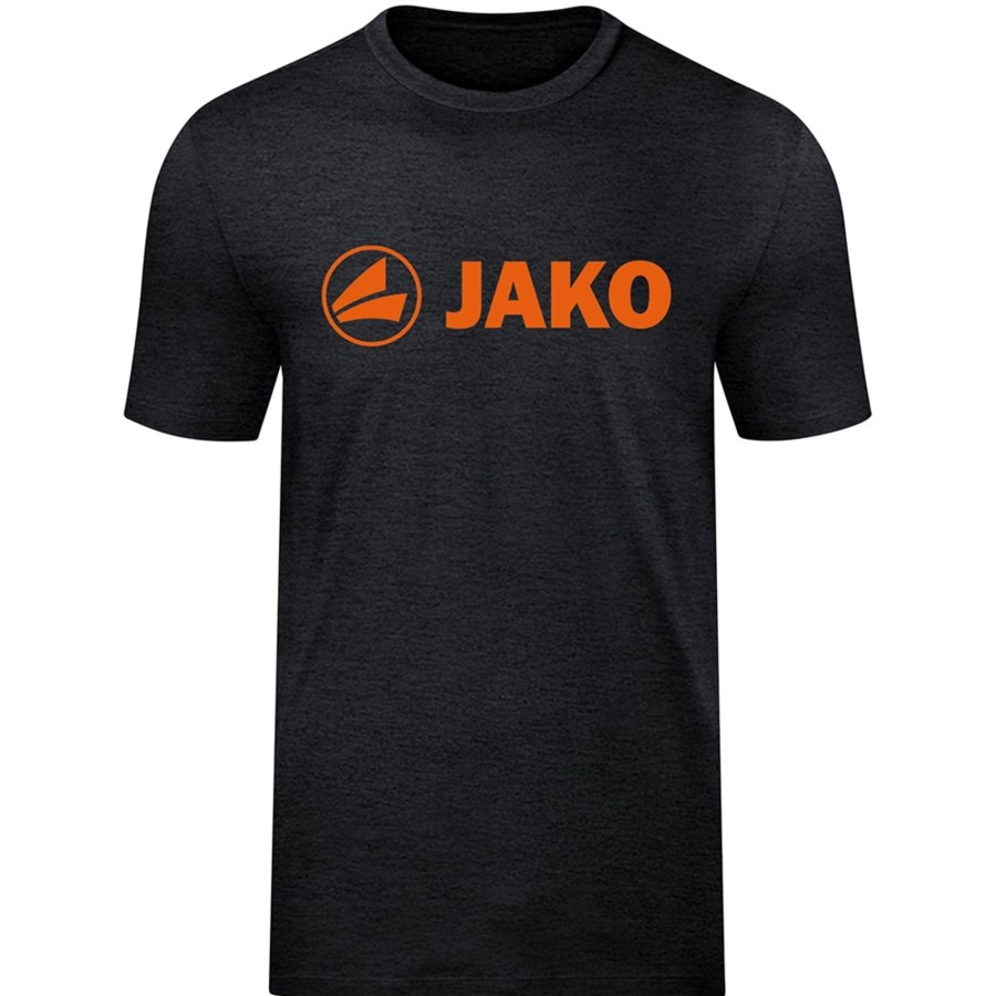 Herren Jako T-Shirts | Jako Herren T-Shirt Promo Schwarz-Orange