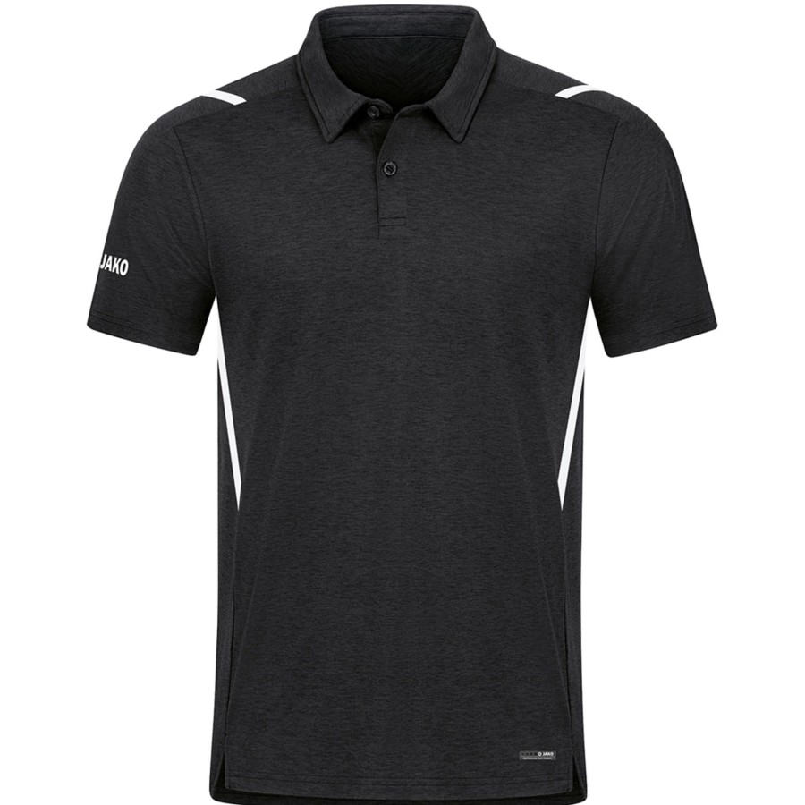 Herren Jako Polo-Shirts | Jako Herren Polo Challenge Schwarz-Weis