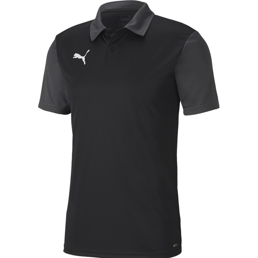 Herren Puma Polo-Shirts | Puma Polo Teamgoal 23 Sideline Schwarz-Grau