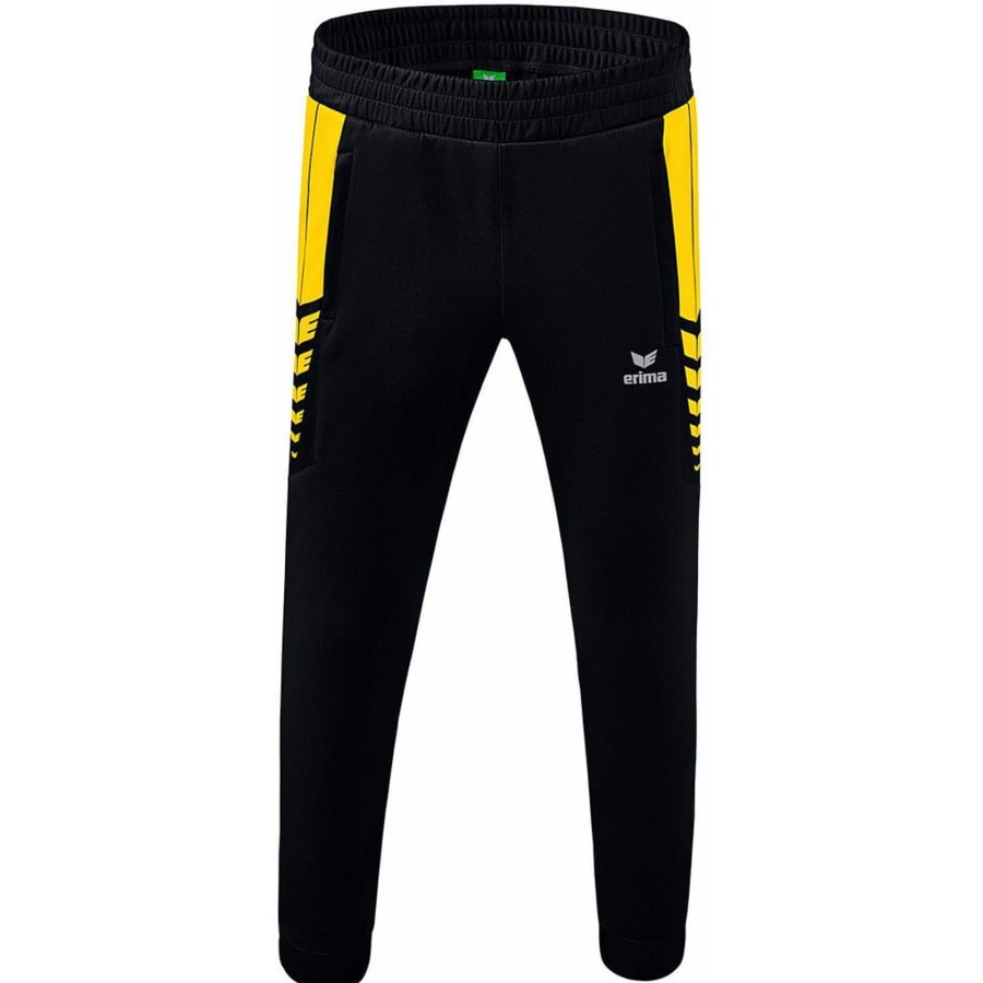 Kinder Erima Trainingshosen | Erima Kinder Trainingshose Six Wings Schwarz-Gelb