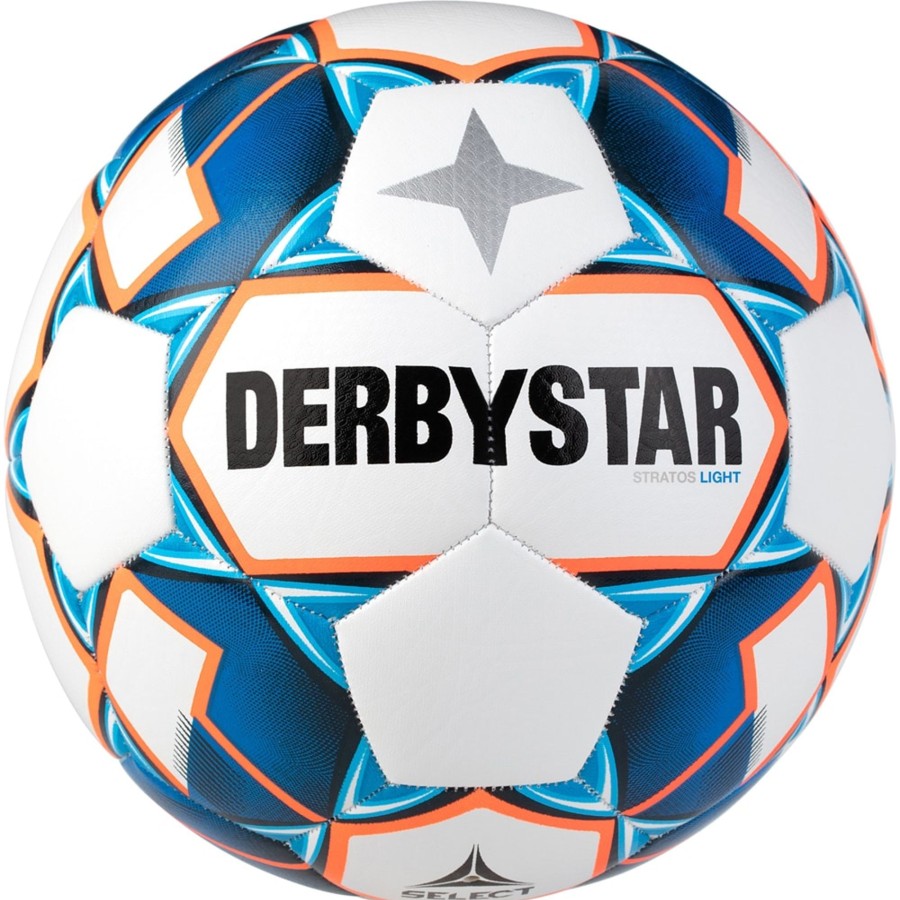 Sportausruestung Derbystar | Derbystar Fusball Stratos Light Weis-Blau-Orange