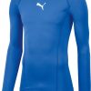 Herren Puma Baselayer | Puma Liga Baselayer Langarm Shirt Electric Blue Lemonade