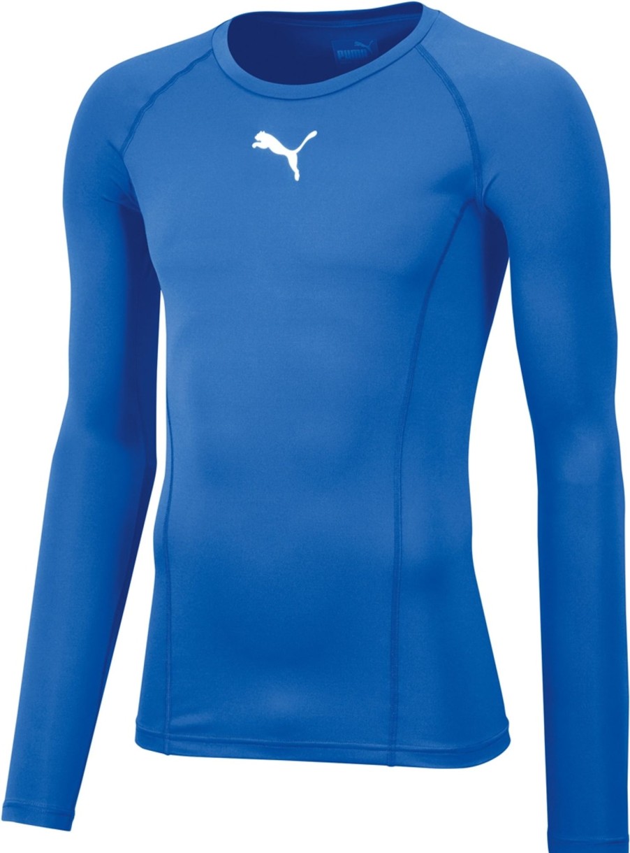 Herren Puma Baselayer | Puma Liga Baselayer Langarm Shirt Electric Blue Lemonade