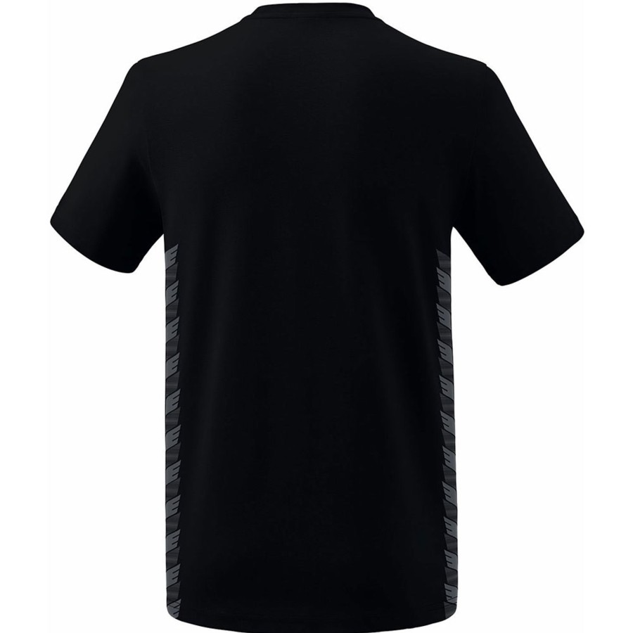 Kinder Erima T-Shirts | Erima Kinder T-Shirt Essential Team Schwarz-Grau