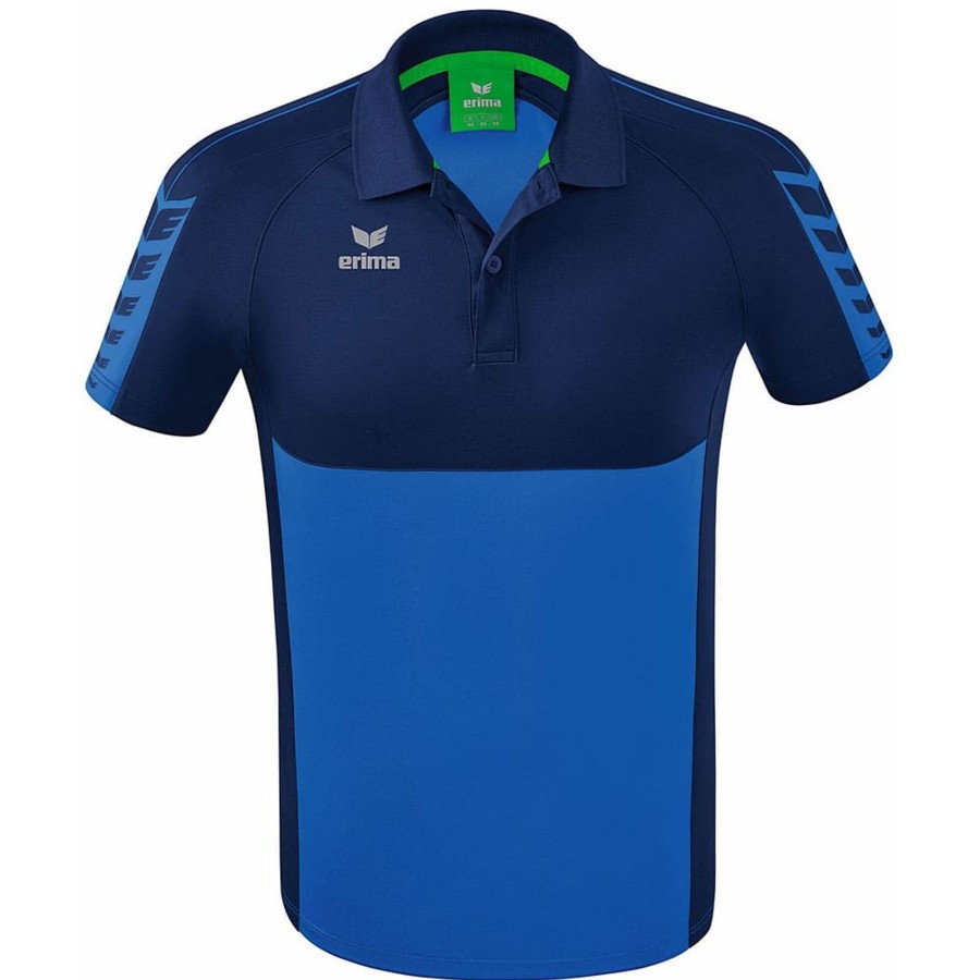 Herren Erima Polo-Shirts | Erima Herren Polo Shirt Six Wings Blau