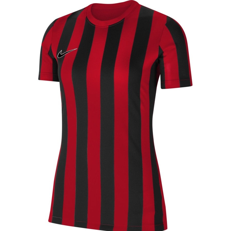 Damen Nike Trikots | Nike Damen Kurzarm Trikot Striped Division Iv Rot-Schwarz