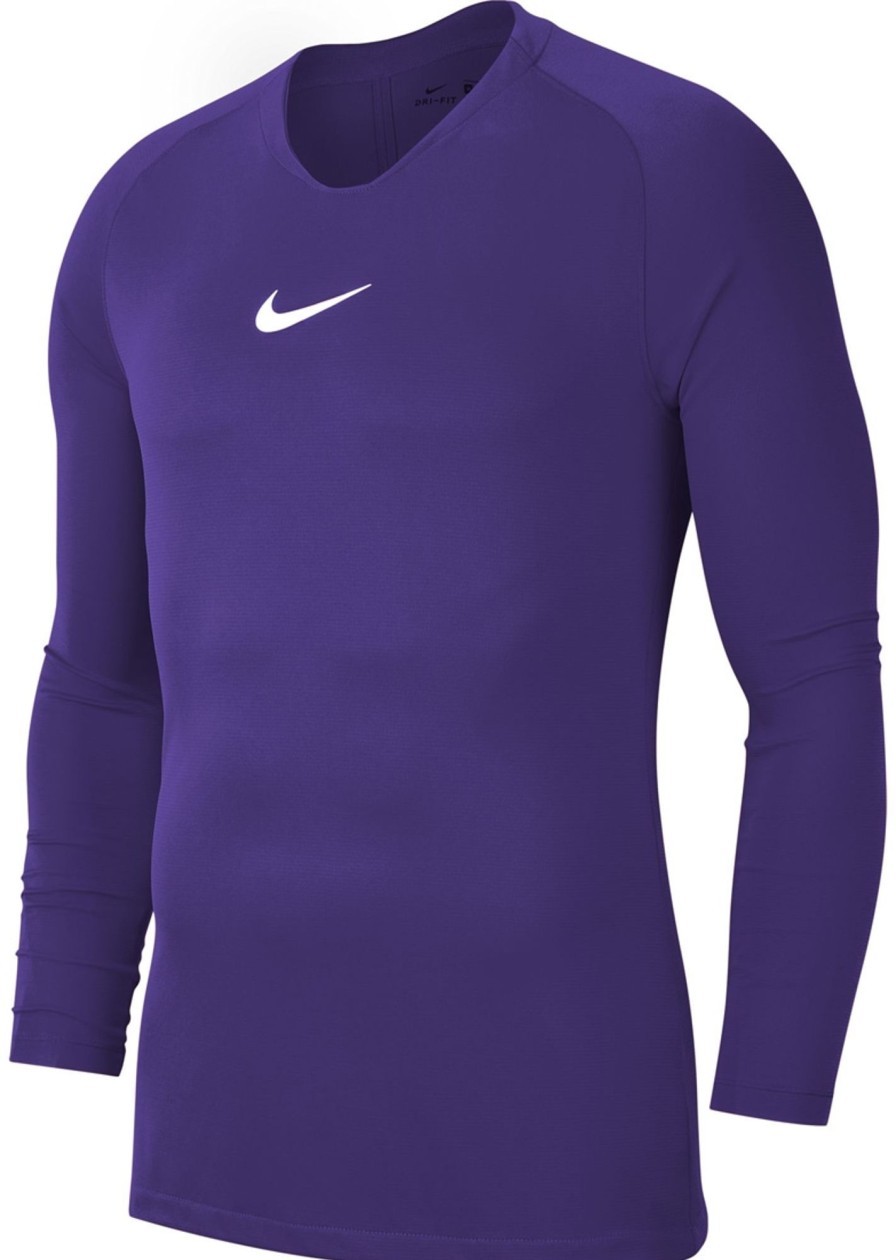 Kinder Nike Baselayer | Nike Park First Layer Kinder Langarm Shirt Court Purple-Weis