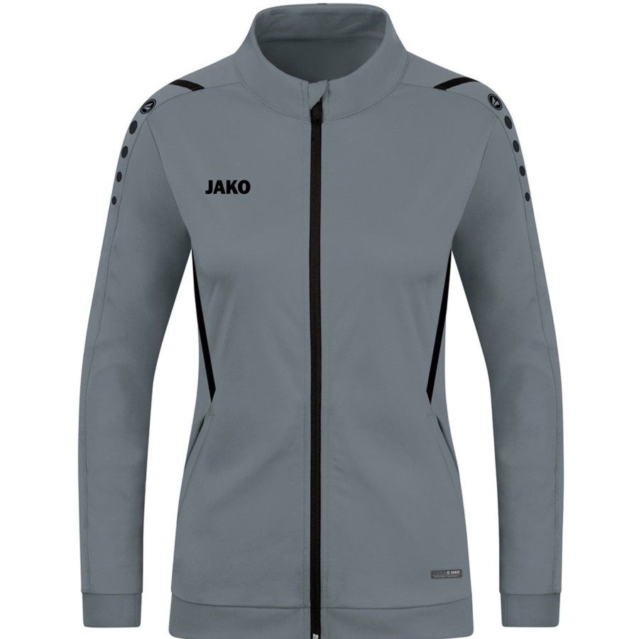 Damen Jako Jacken | Jako Damen Polyesterjacke Challenge Grau-Schwarz