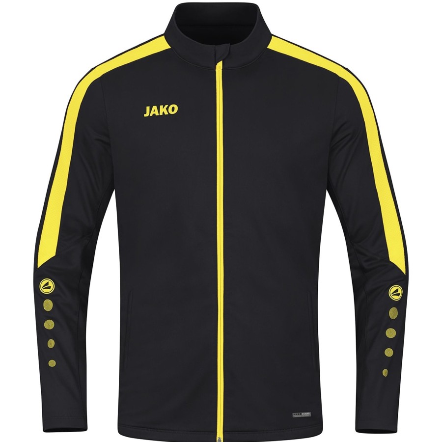 Damen Jako Jacken | Jako Damen Polyesterjacke Power Schwarz/Citro