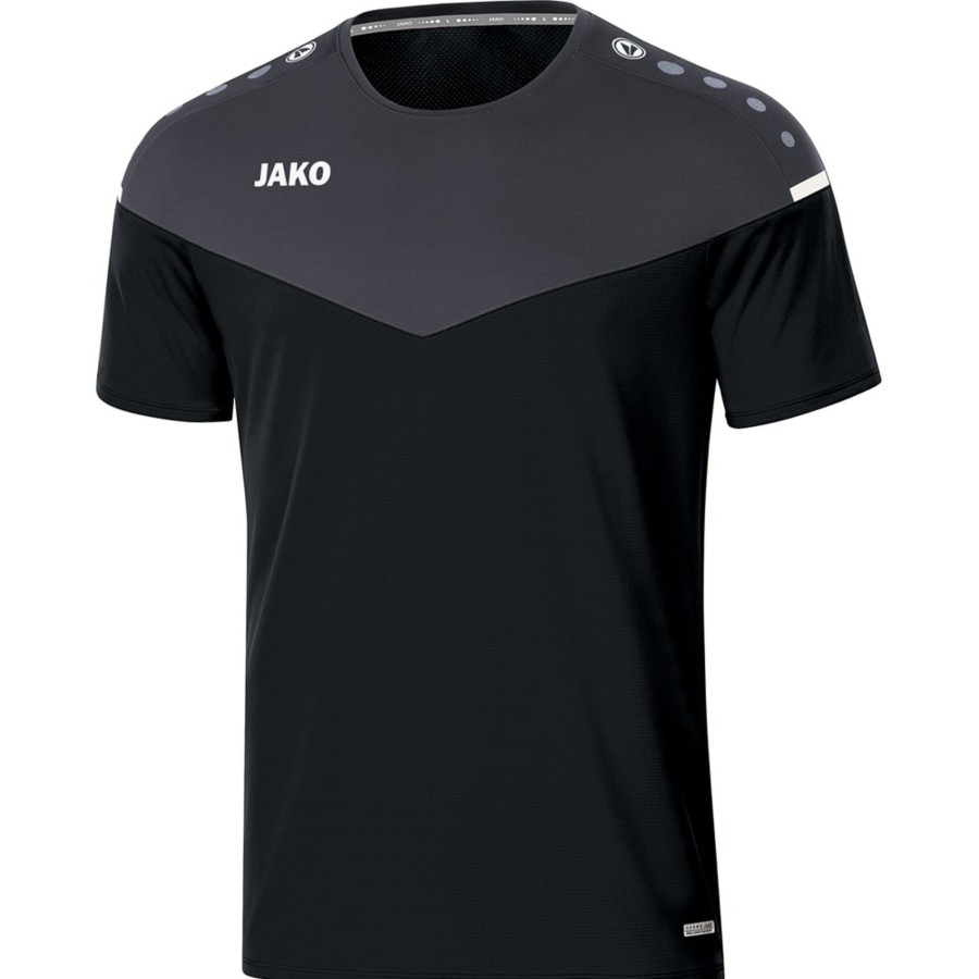 Herren Jako T-Shirts | Jako Herren T-Shirt Champ 2.0 Schwarz-Grau