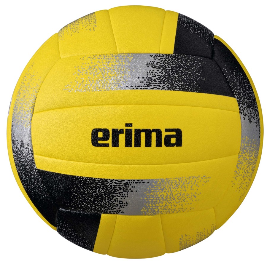 Sportausruestung Erima | Erima Volleyball Hybrid Gr.5 Gelb-Schwarz-Silber