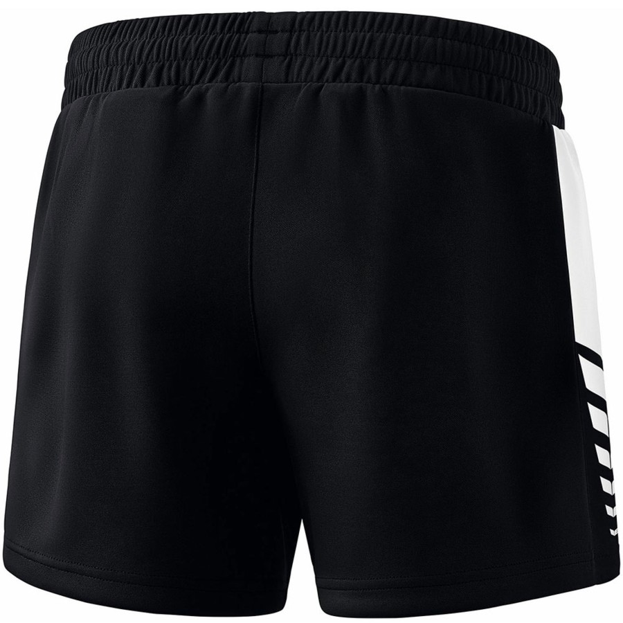 Damen Erima Shorts | Erima Damen Training Shorts Six Wings Schwarz-Weis