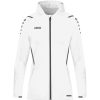 Damen Jako Jacken | Jako Damen Trainingsjacke Mit Kapuze Challenge Weis-Grau