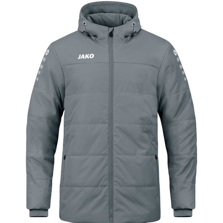 Herren Jako Jacken | Jako Coachjacke Team Mit Kapuze Grau