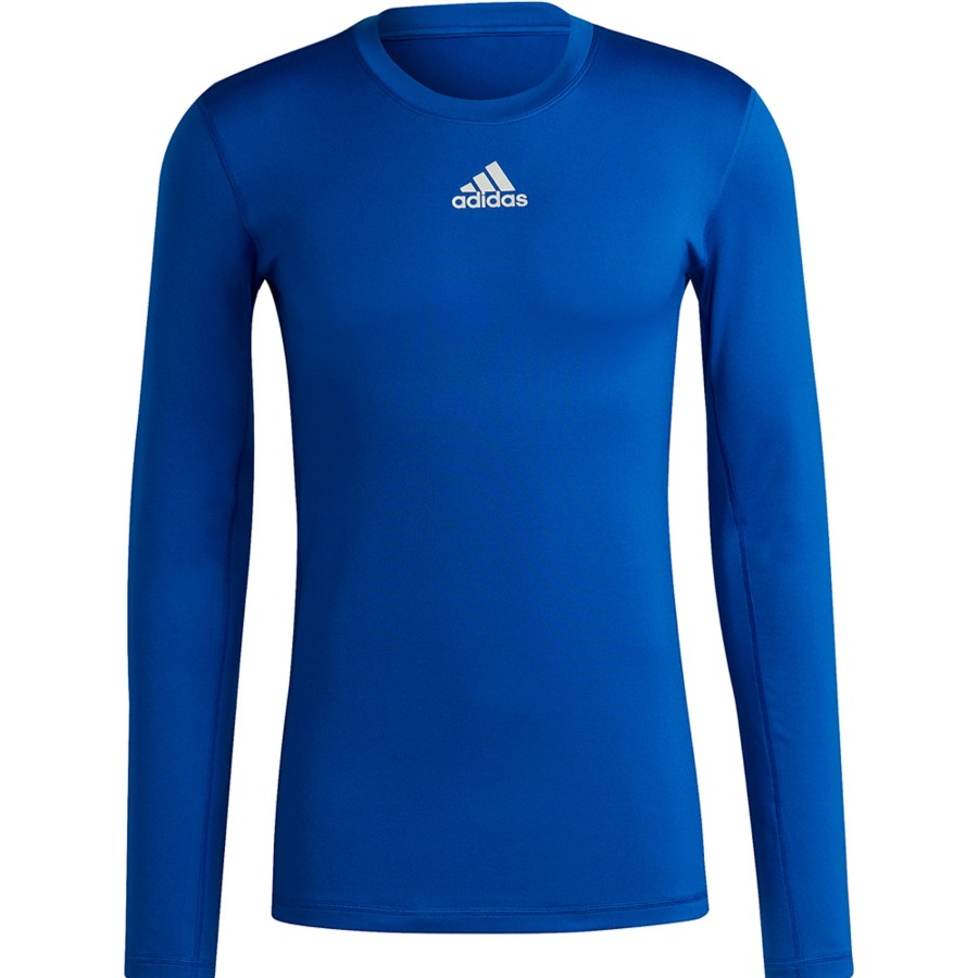 Herren Adidas Baselayer | Adidas Herren Langarm Shirt Techfit Climawarm Blau