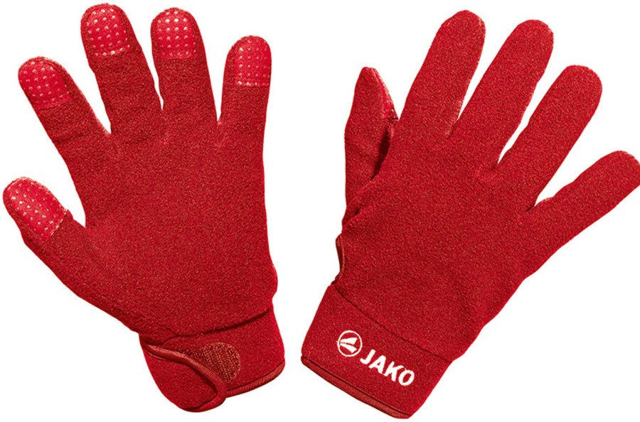 Kinder Jako Handschuhe | Jako Fleece-Feldspielerhandschuh Rot