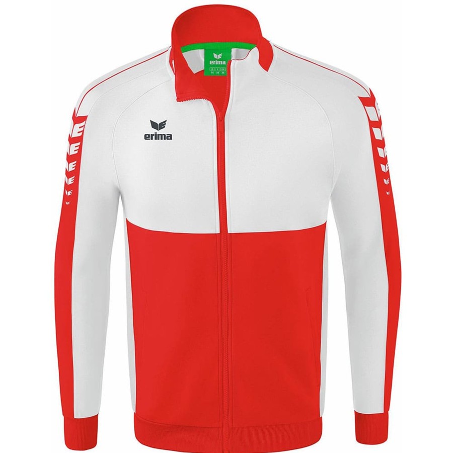 Kinder Erima Jacken | Erima Kinder Trainingsjacke Six Wings Rot-Weis