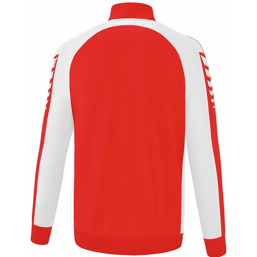 Kinder Erima Jacken | Erima Kinder Trainingsjacke Six Wings Rot-Weis