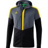 Herren Erima Jacken | Erima Herren Trainingsjacke Mit Kapuze Squad Grau-Gelb