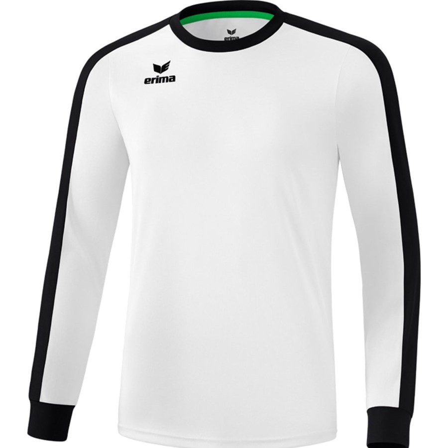 Herren Erima Trikots | Erima Herren Langarm Trikot Retro Star Weis-Schwarz