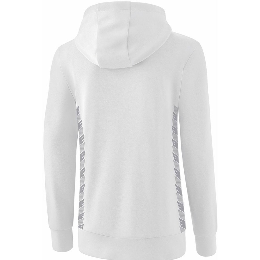 Damen Erima Hoddies | Erima Damen Kapuzensweat Essential Team Weis-Grau