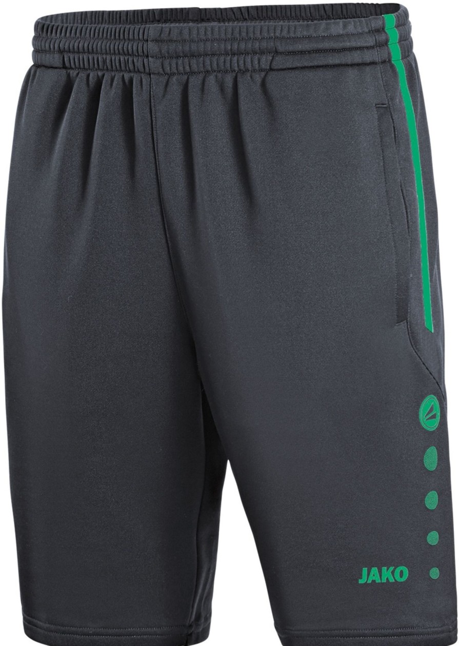 Herren Jako Shorts | Jako Active Training Shorts Anthrazit-Turkis