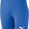 Kinder Puma Baselayer | Puma Liga Kinder Baselayer Short Tights Electric Blue Lemon.