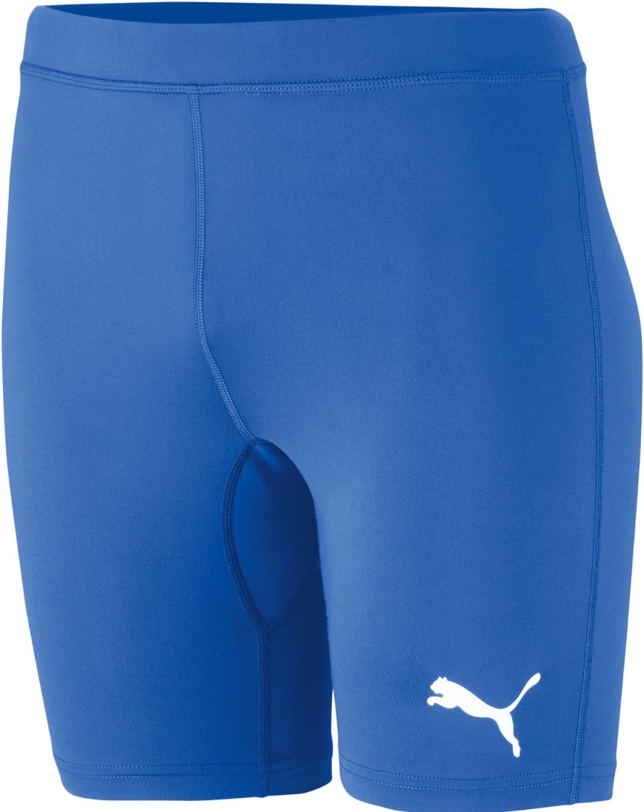 Kinder Puma Baselayer | Puma Liga Kinder Baselayer Short Tights Electric Blue Lemon.