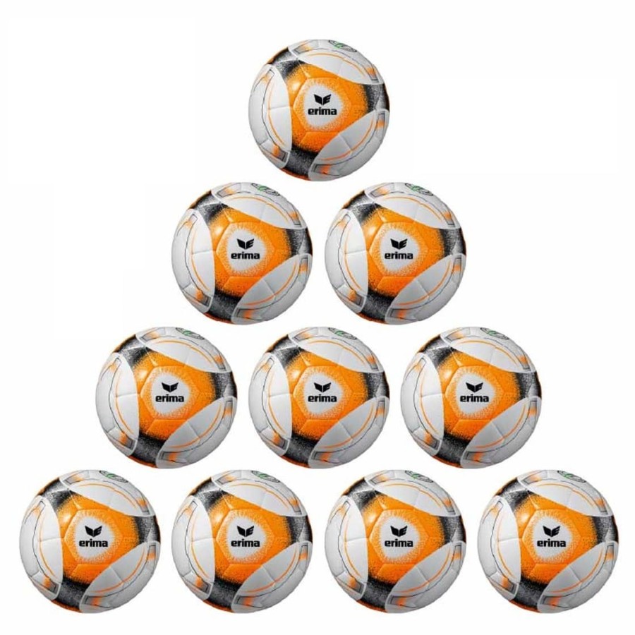 Sportausruestung Erima | Erima Ballpaket 10X Hybrid Trainingsball Lite 290G Orange Inkl. Ballsack