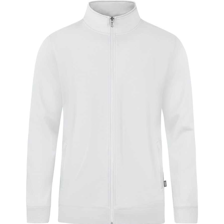 Herren Jako Jacken | Jako Herren Sweatjacke Doubletex Weis