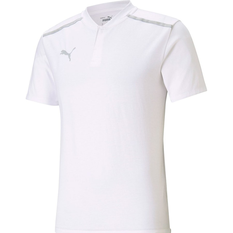 Damen Puma Polo-Shirts | Puma Polo Teamcup Casuals Weis-Grau