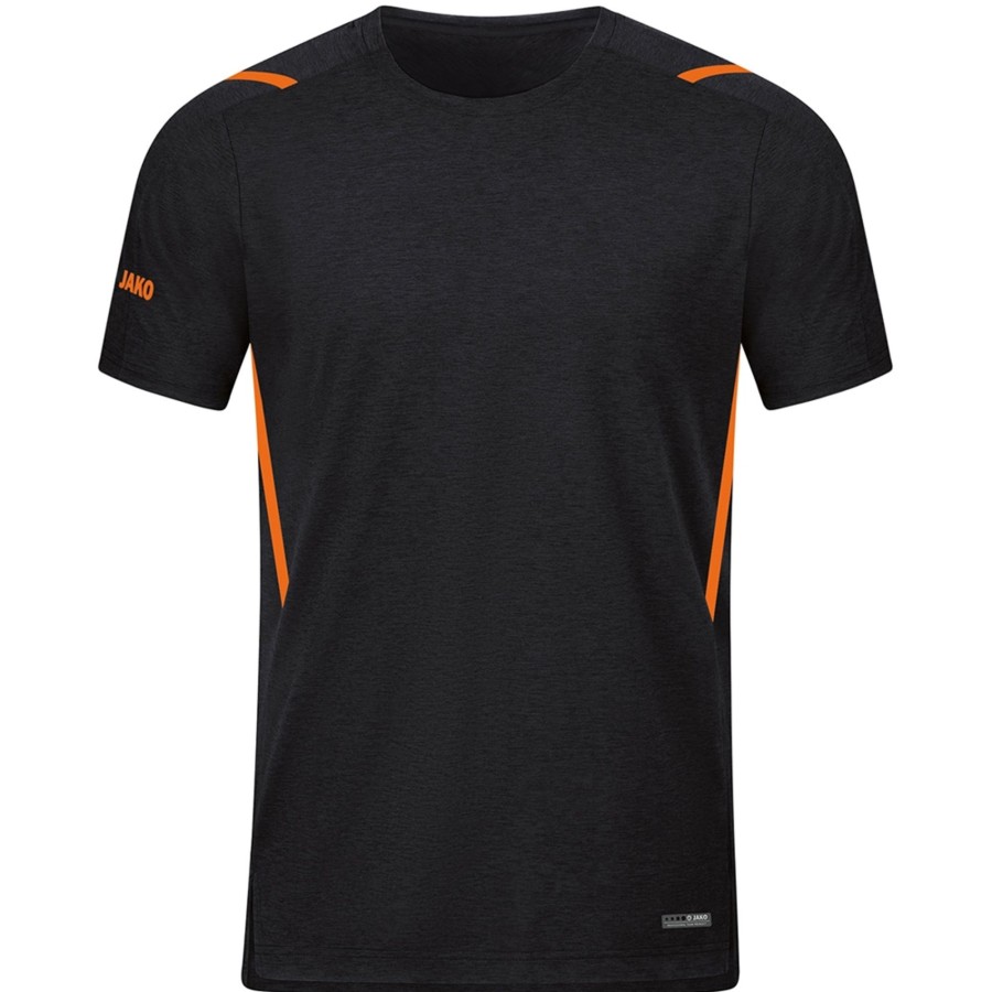 Herren Jako T-Shirts | Jako Herren T-Shirt Challenge Schwarz-Orange