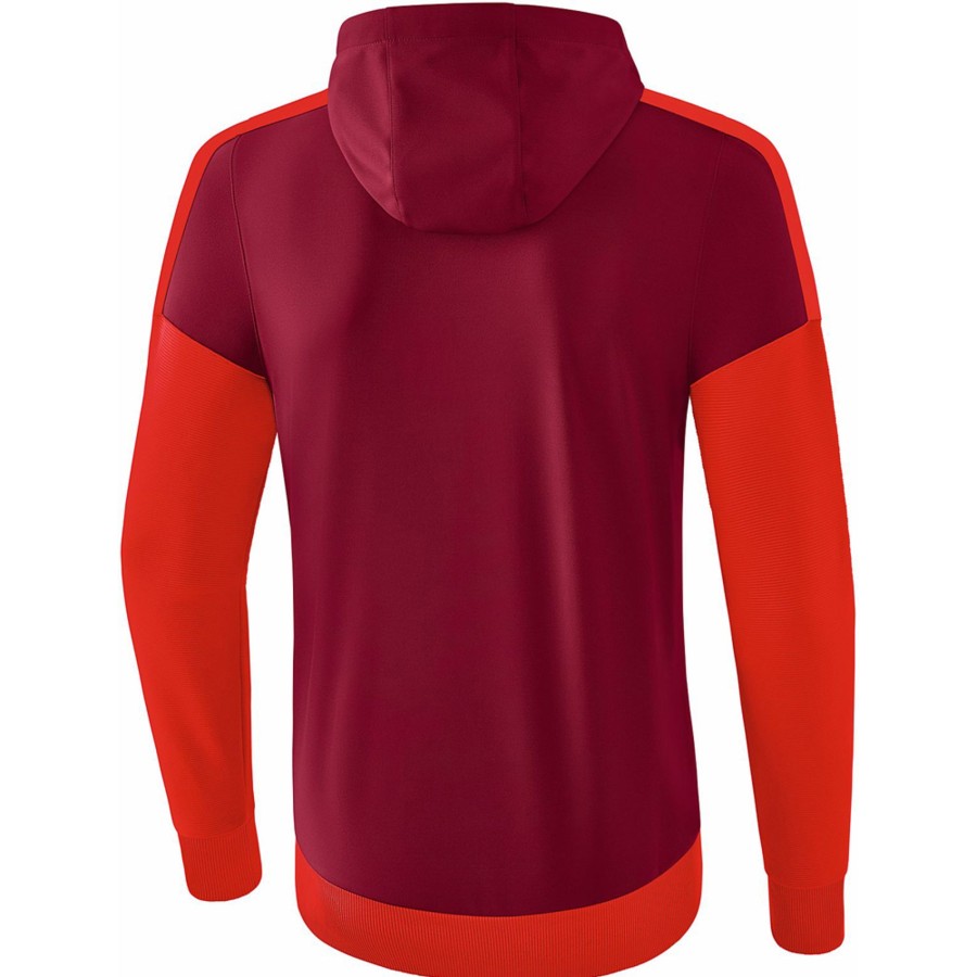 Herren Erima Jacken | Erima Herren Trainingsjacke Mit Kapuze Squad Rot