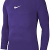 Herren Nike Baselayer | Nike Park First Layer Langarm Shirt Court Purple-Weis