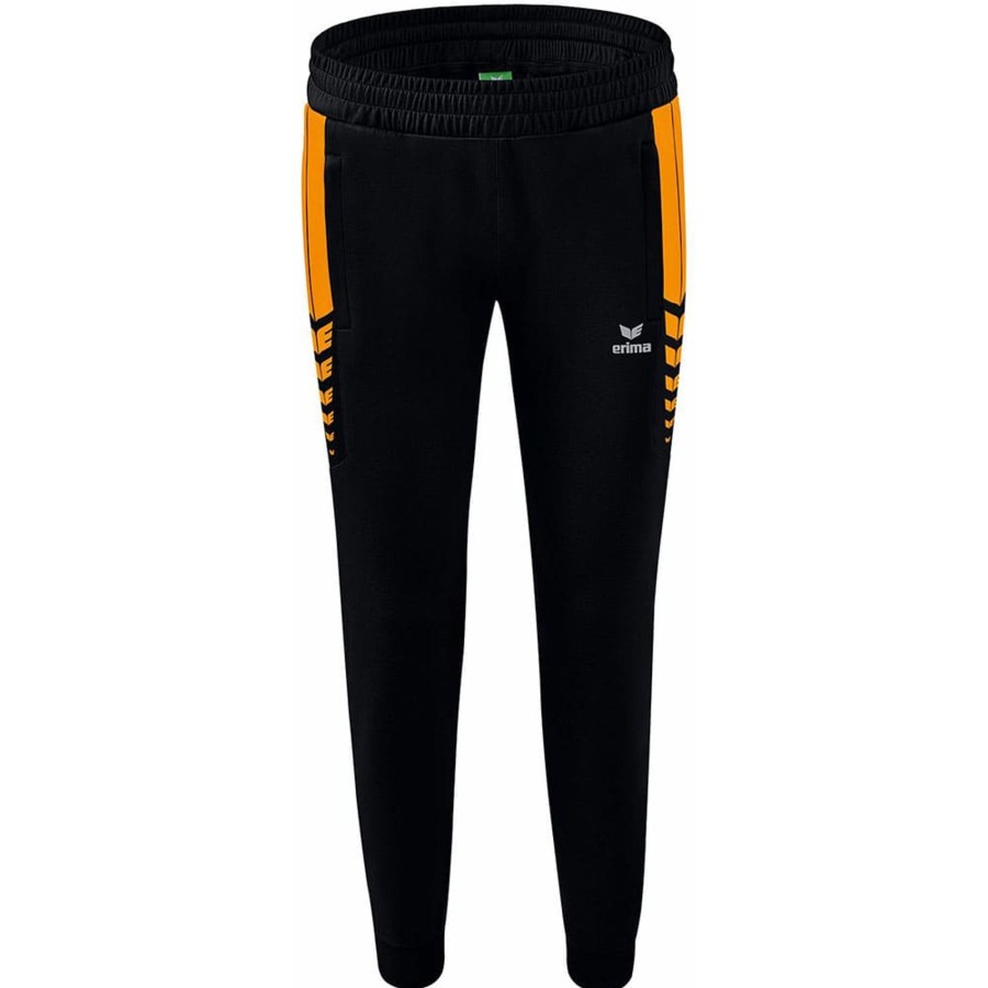 Damen Erima Trainingshosen | Erima Damen Trainingshose Six Wings Schwarz-Orange