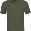 Herren Jako Polo-Shirts | Jako Premium Basics Polo Khaki Meliert