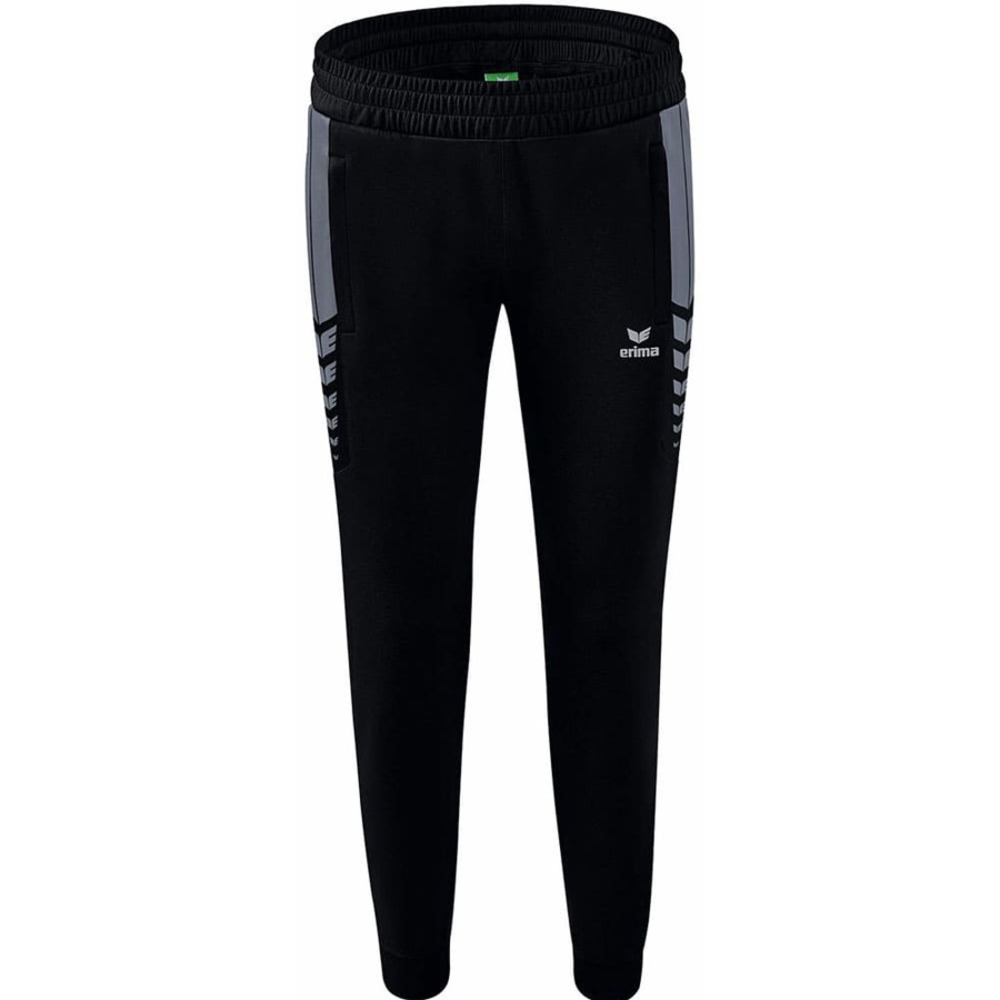 Damen Erima Trainingshosen | Erima Damen Trainingshose Six Wings Schwarz-Grau