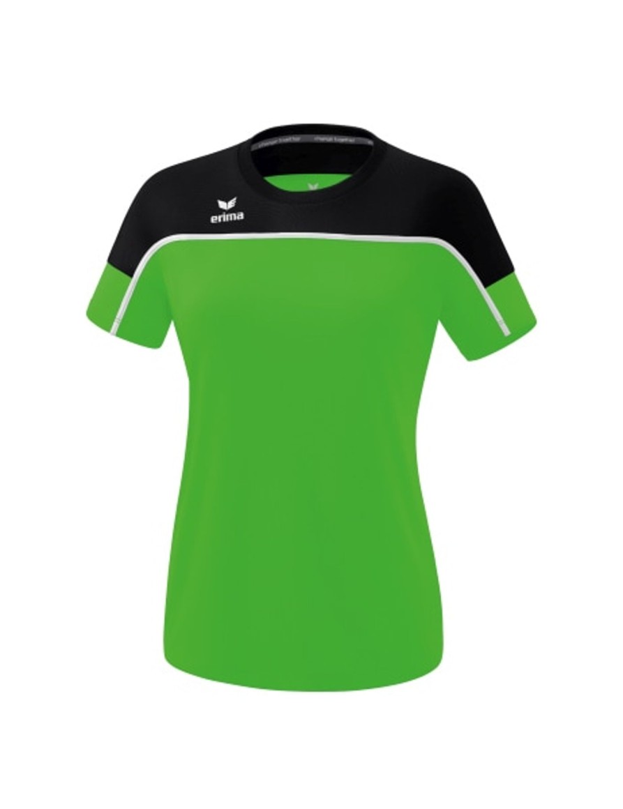 Damen Erima T-Shirts | Erima Damen Change By Erima T-Shirt Green/Schwarz/Weis Gunstig